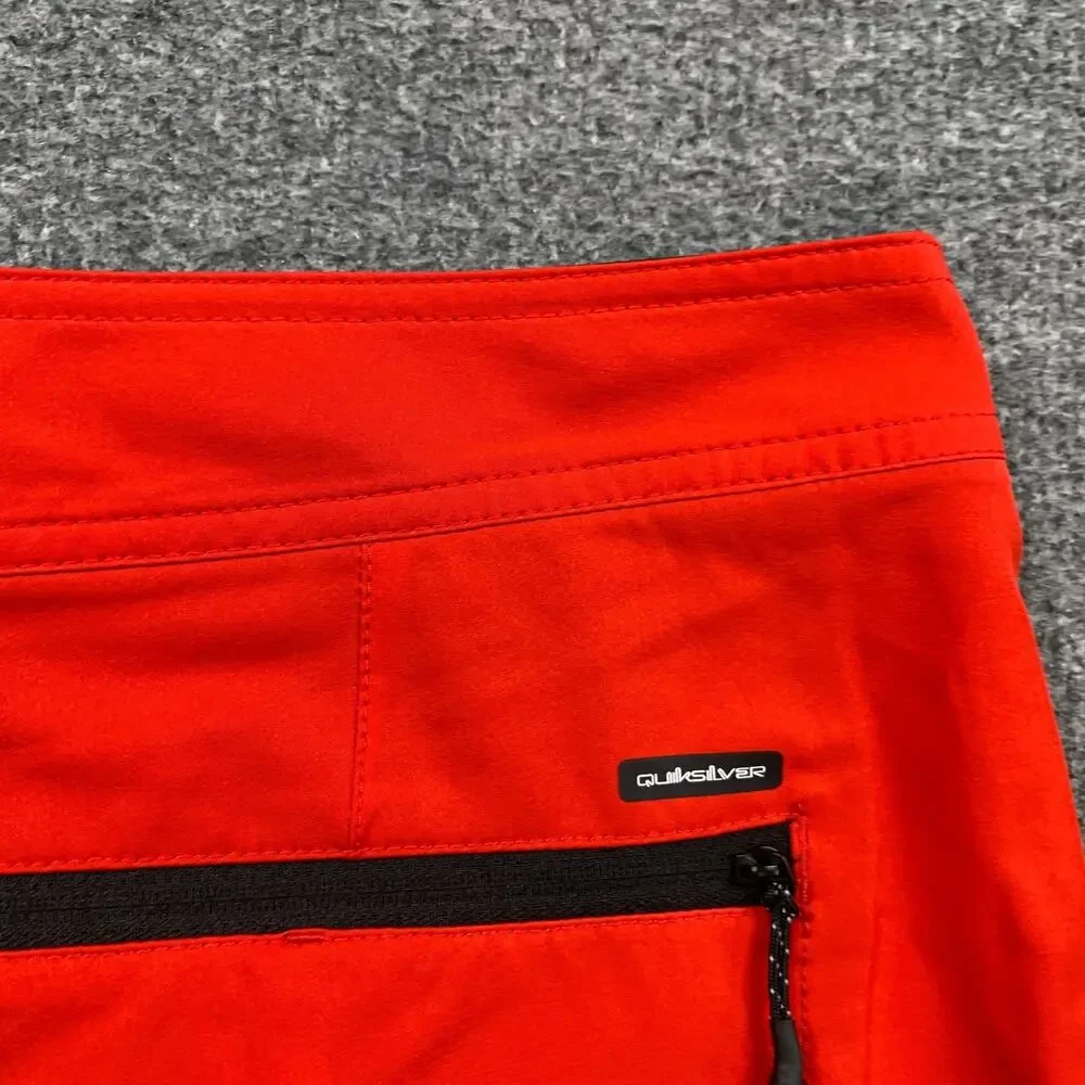 Quiksilver Board Shorts Mens 36 High Risk Red Surfsilk Kaimana Surf Surfing